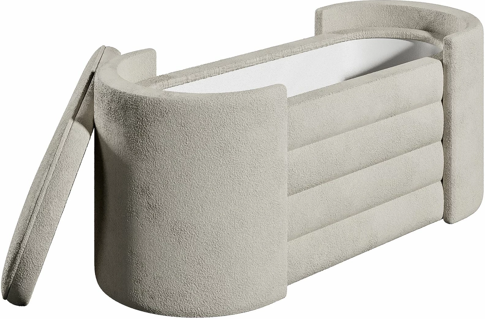 Klupa Atelier del Sofa Rosa Boxed, kremna