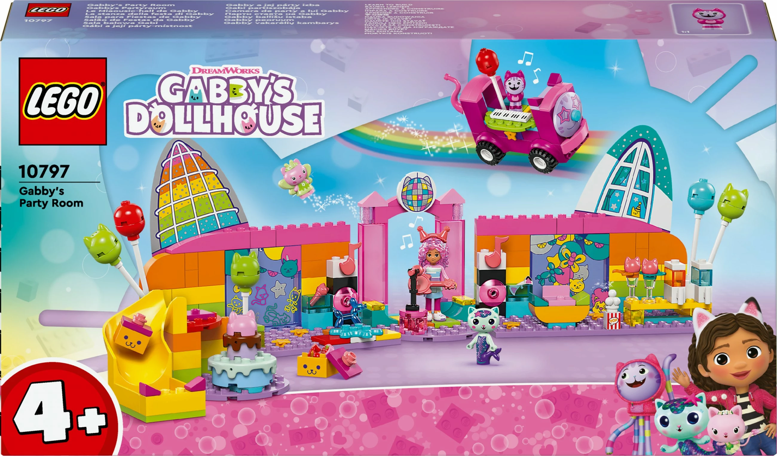Praznična soba za zabavo, LEGO Gabby's Party Room, 252 kosi, večbarvno