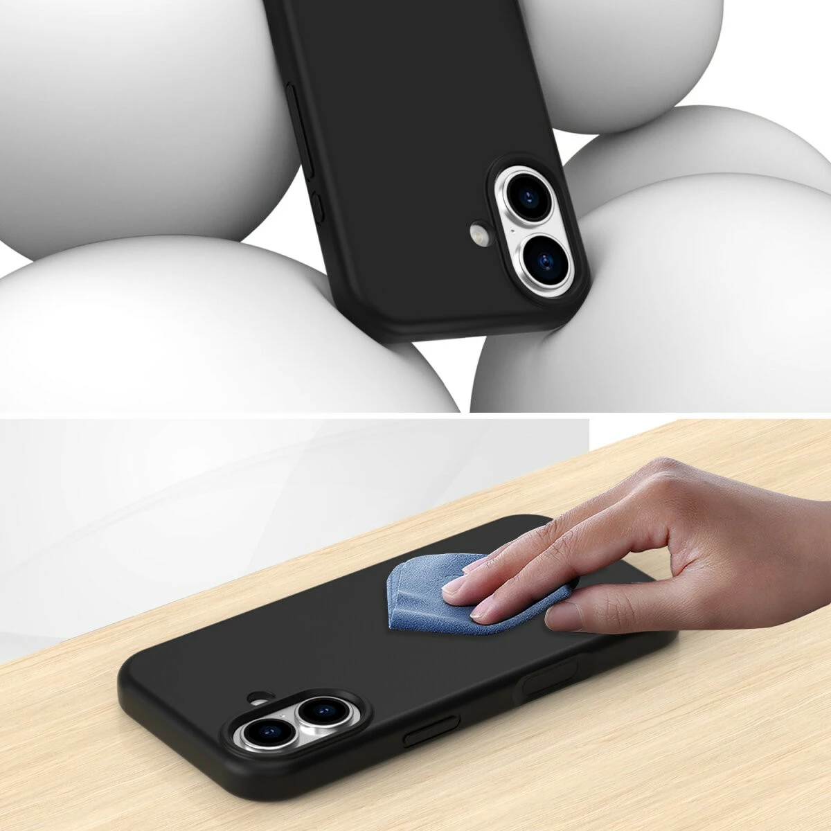 Silikonski ovitek Cupertino 4smarts za iPhone 17, črn