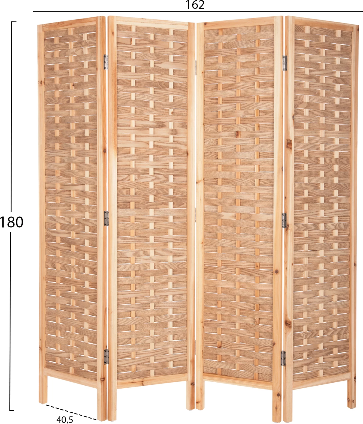 Pregrada z 4 krili iz bambusa, SENTINEL FH4227, naravna barva 162x2,5x180Hcm