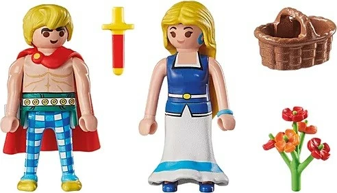 Igralni komplet figuric Asterix (Tragikomiks in Falbala), Playmobil 71544, 14 delov