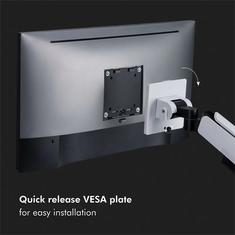 Nosilec za monitor za mizo, LogiLink BP0162, za 17–49 inč, bel/črn