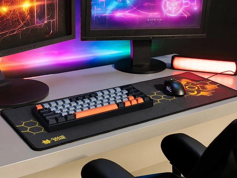 Velik podlog za miško Tracer GameZone Hexy2, črno-rumena