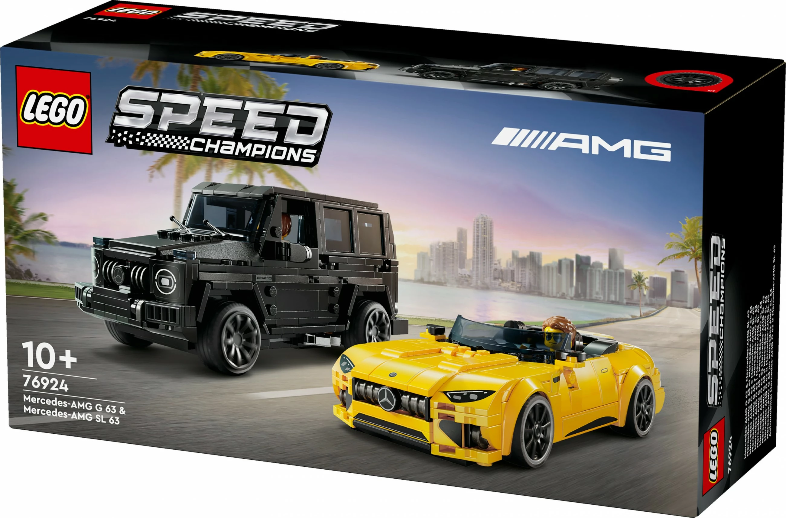 Set gradnje dvoslojni Mercedes-AMG G 63 & SL 63, 808 kosov, večbarvno