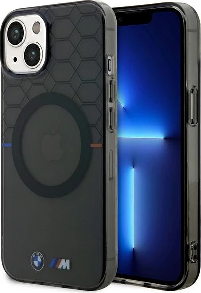 Ohišje z vzorcem BMW MagSafe za iPhone 14 6,1", sivo