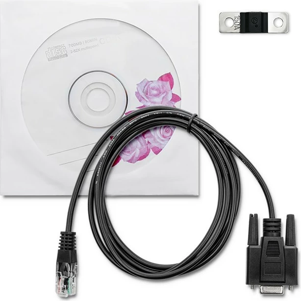 Hibridni solarni inverter 6kVA/6kW, MPPT 120A, Wi‑Fi, LCD, BMS, črno/belo, Qoltec 53873