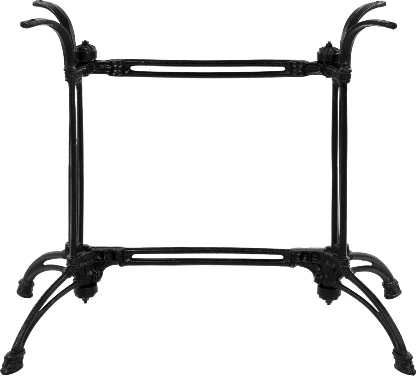 Osnova iz litega železa z dvema stolpcema FH443 v črni barvi 82X50X71H