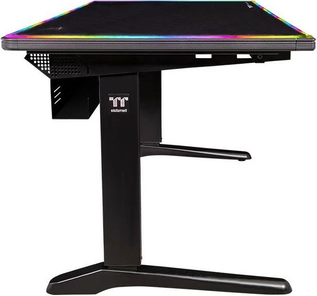 Gaming miza Thermaltake Level 20 Battle Station, LED RGB, črna