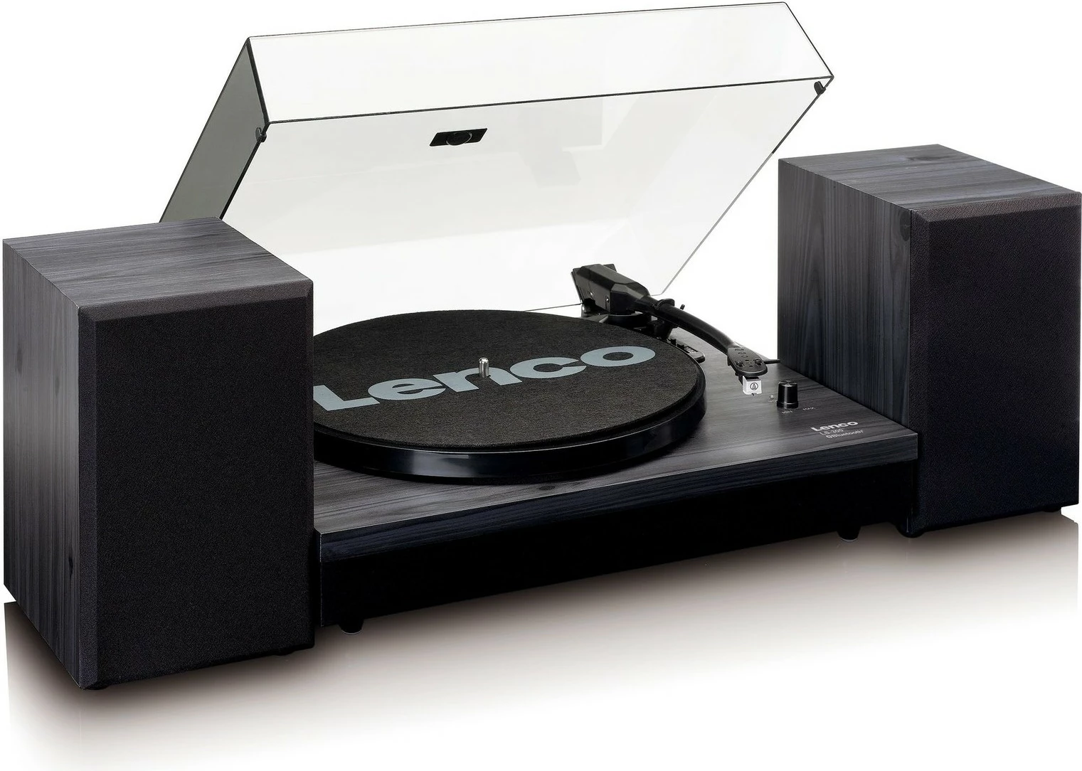 Gramofon Lenco LS-300, Bluetooth, 2 zvočnika, les, črn