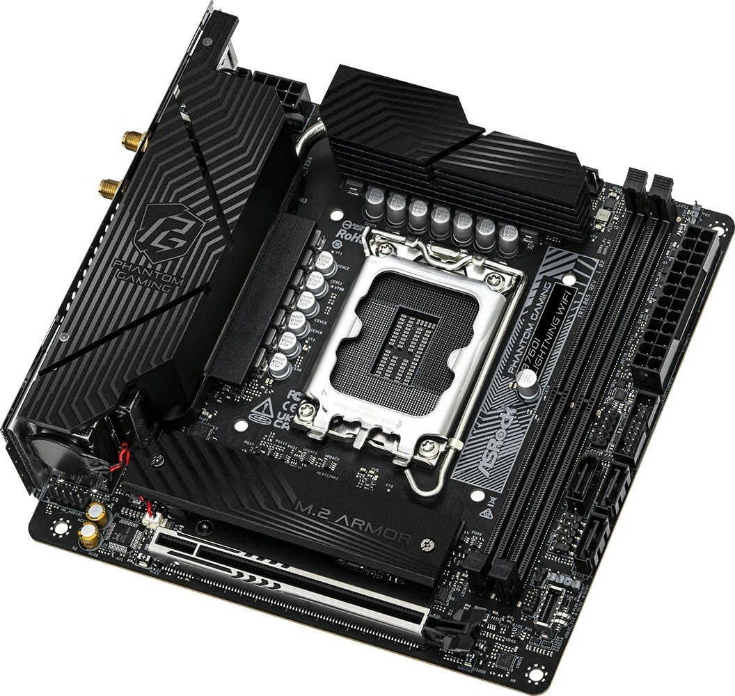 Plošča ASRock B760I LIGHTNING WIFI, črna