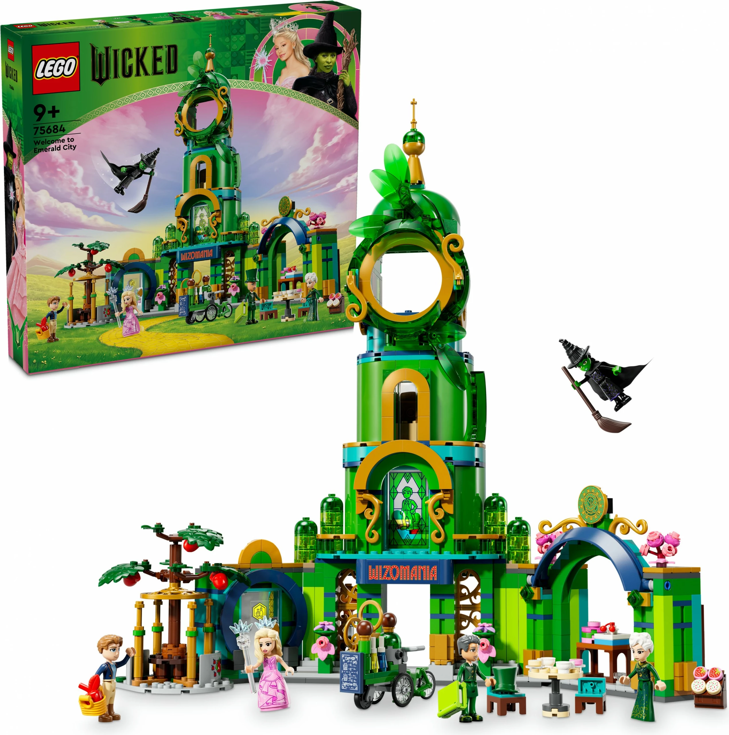 Set za gradnjo iz več barv Wicked Willkommen in Emerald City LEGO 75684
