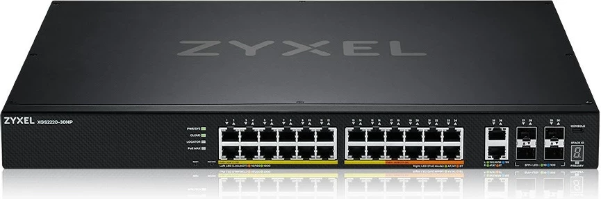 Upravljani L3 switch Zyxel XGS2220-30HP, Gigabit Ethernet, PoE, črn