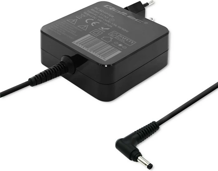 Polnilec za prenosnik 65W, 19V, 3.42A, 5,5x2,5 mm, Qoltec za Asus, črn