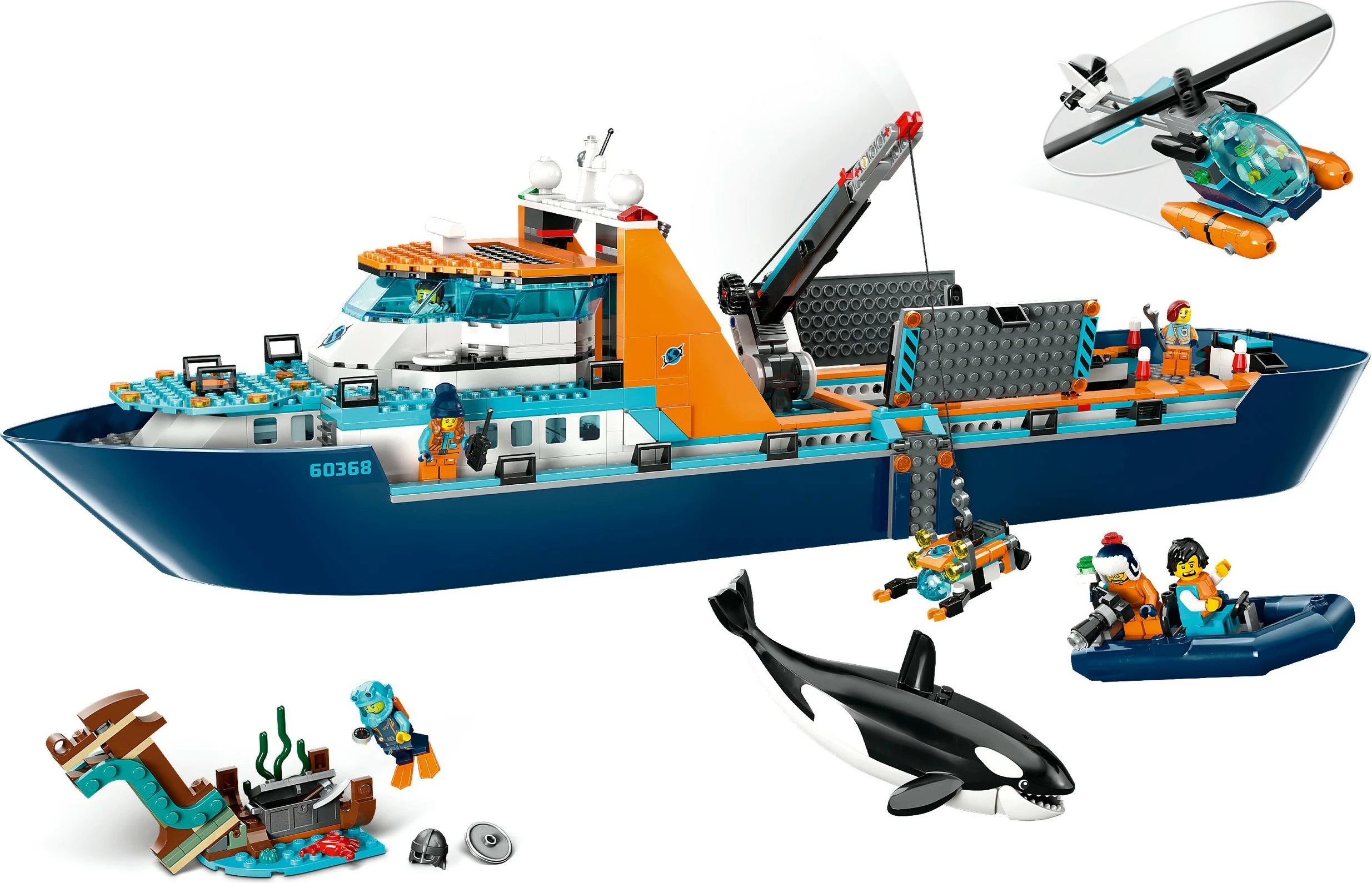 Set za gradnjo Arctic Explorer Ship, LEGO, 815 delov, plastika, večbarven