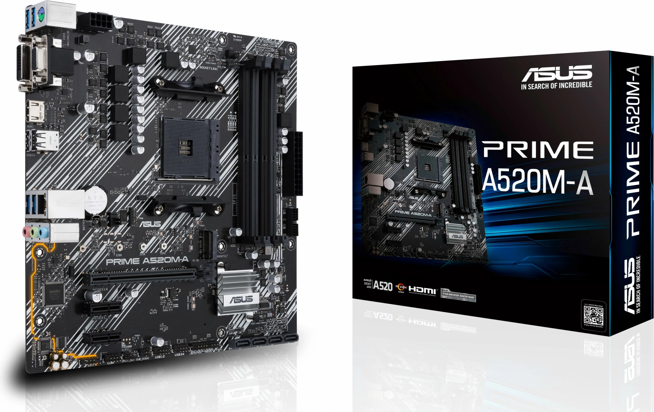 Plošča z matično ploščo ASUS PRIME A520M-A II/CSM, Socket AM4, micro ATX