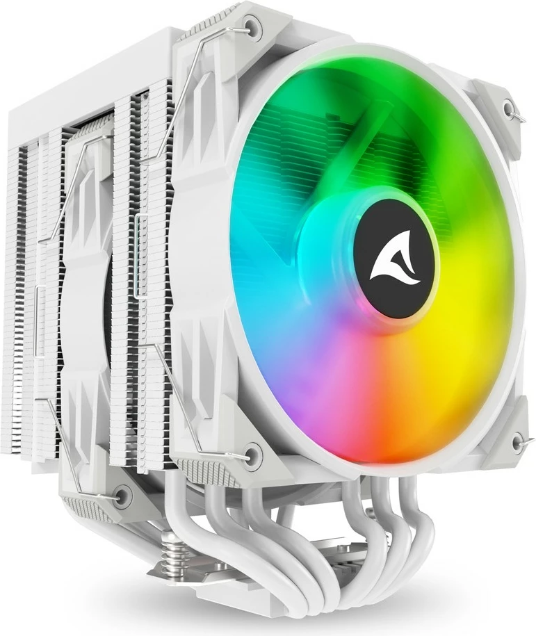 Zračno hlajenje za procesor Sharkoon A60 RGB, belo