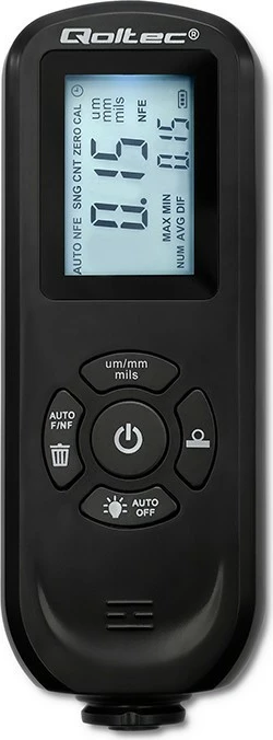 Merilec debeline barve Qoltec 50646, osvetljen LCD, 0–2000 μm, črn