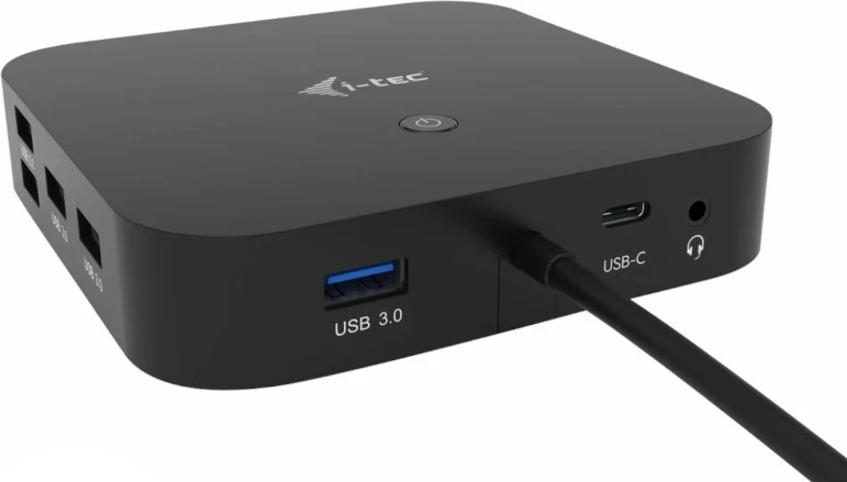 Docking postaja USB-C z dvema zaslonoma HDMI/DP, LAN, avdio, Power Delivery 100 W + univerzalni polnilec 112 W i-tec