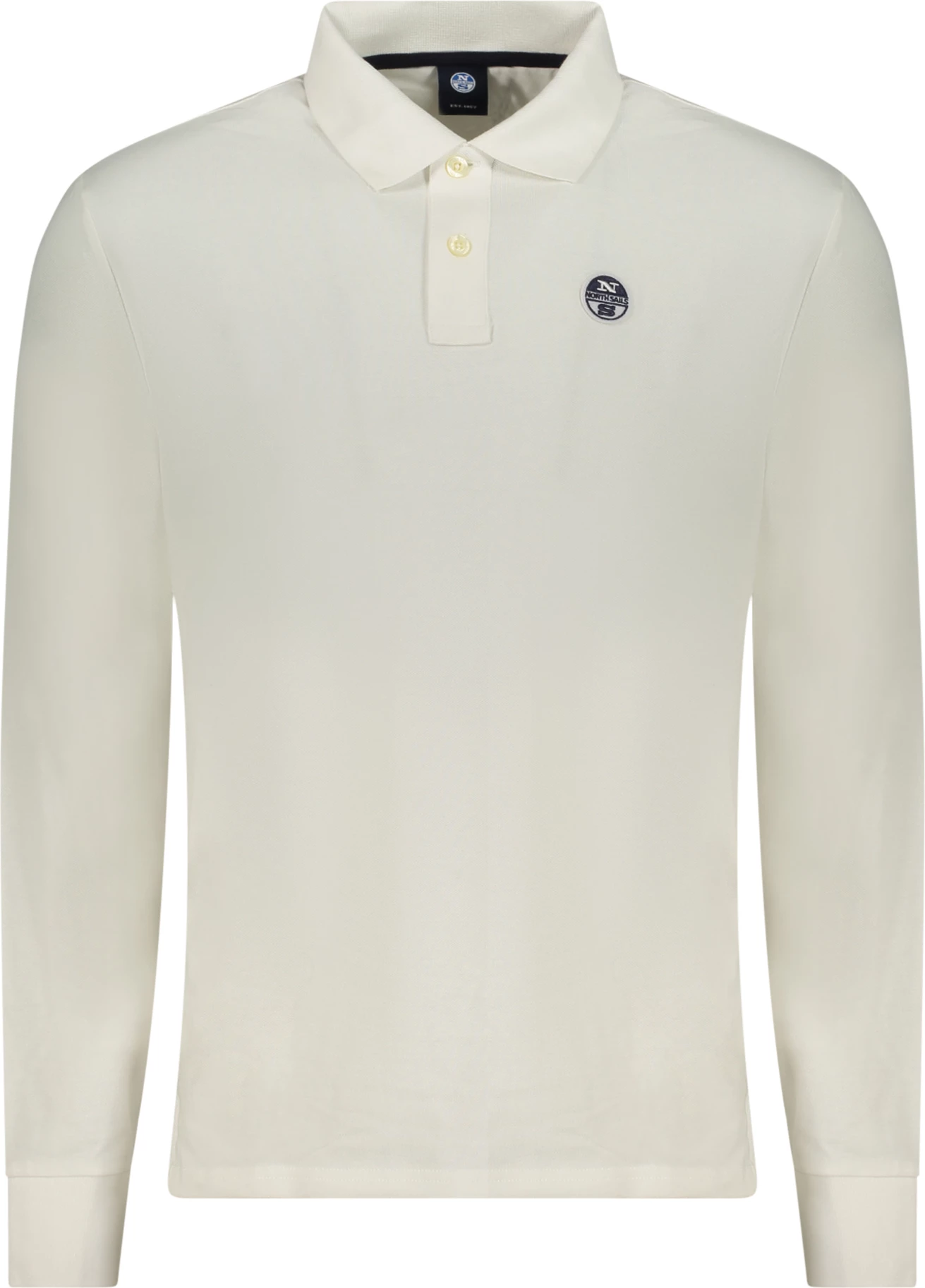 Polo majica z dolgimi rokavi, NORTH SAILS, bela