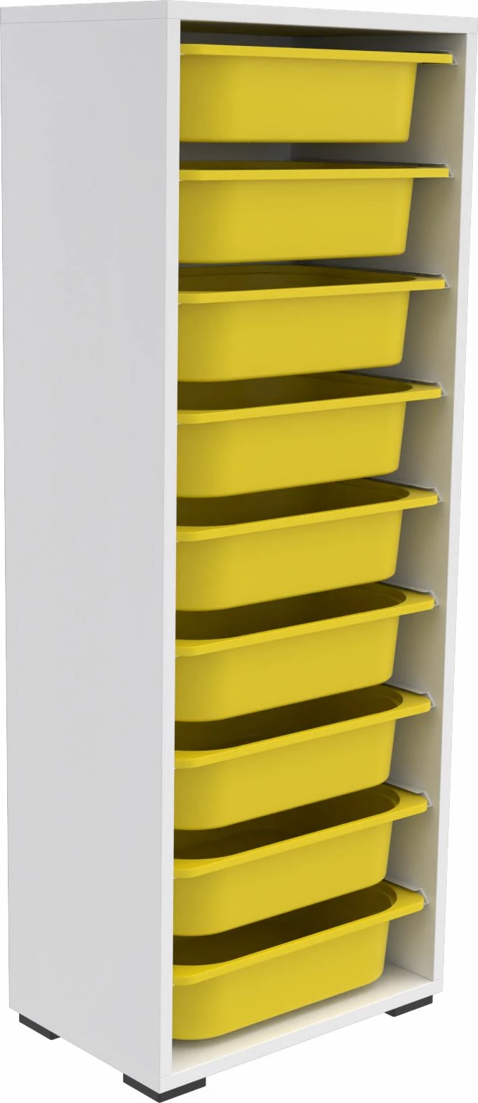 Večfunkcijska omarica Hanah Home, Zola 9N, bela-rumena