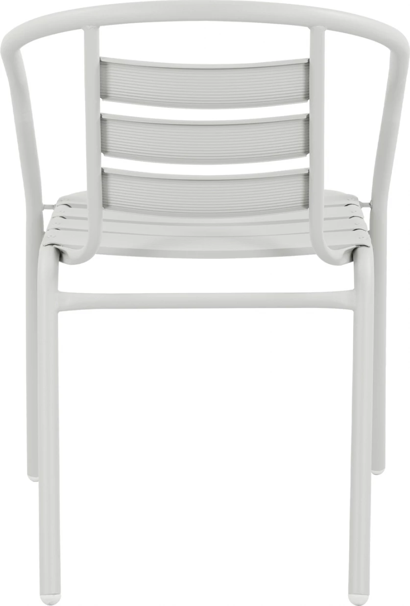 Stol Laura kovinski beli z aluminijastimi rezinami FH5037.02 54x59x73cm