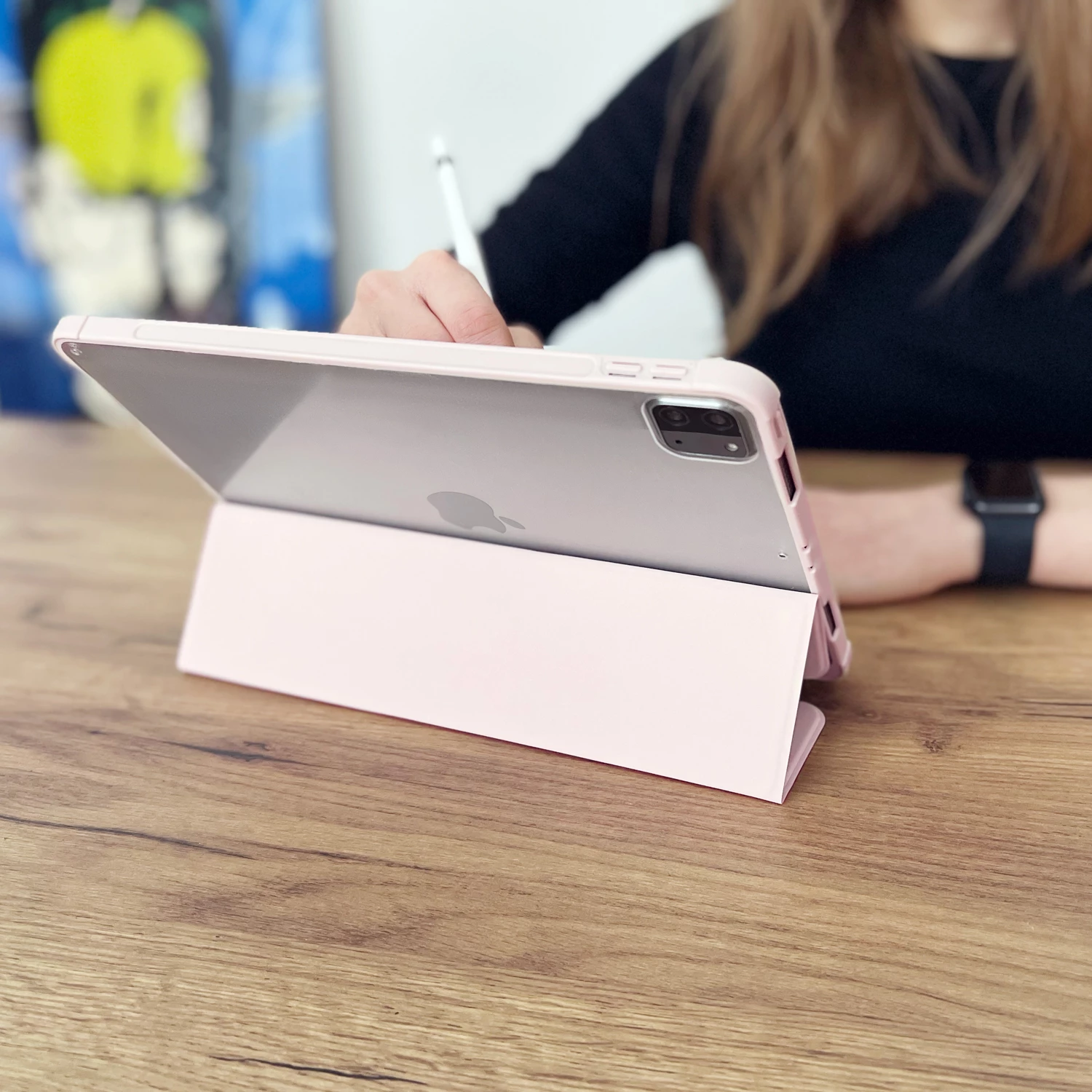 Zaščitni ovitek z držalom Hurtel Smart Cover za iPad mini 8,3" (2021), moder