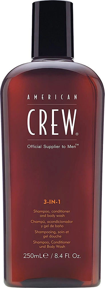 Šampon, balzam in gel za prhanje 3 v 1, za moške American Crew 3in1, 250 ml