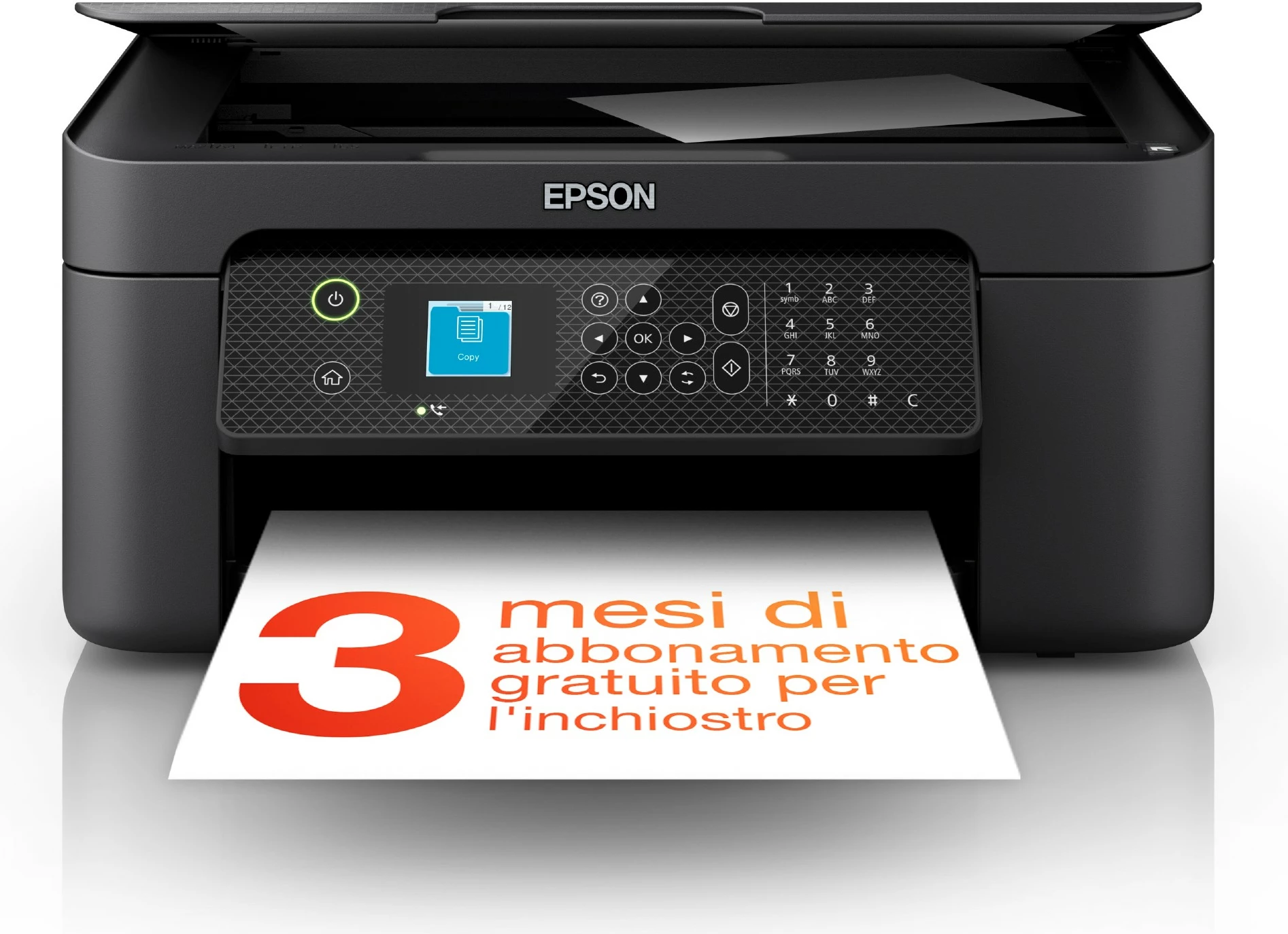 Multifunkcijski tiskalnik Epson WorkForce WF-2910DWF, Wi-Fi, dvosmerno tiskanje, barvni zaslon, črn