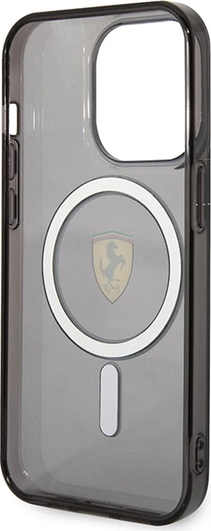 Ovitek za telefon Translucent MagSafe za iPhone 14 Pro 6.1, Ferrari FEHMP14LUKK, črn