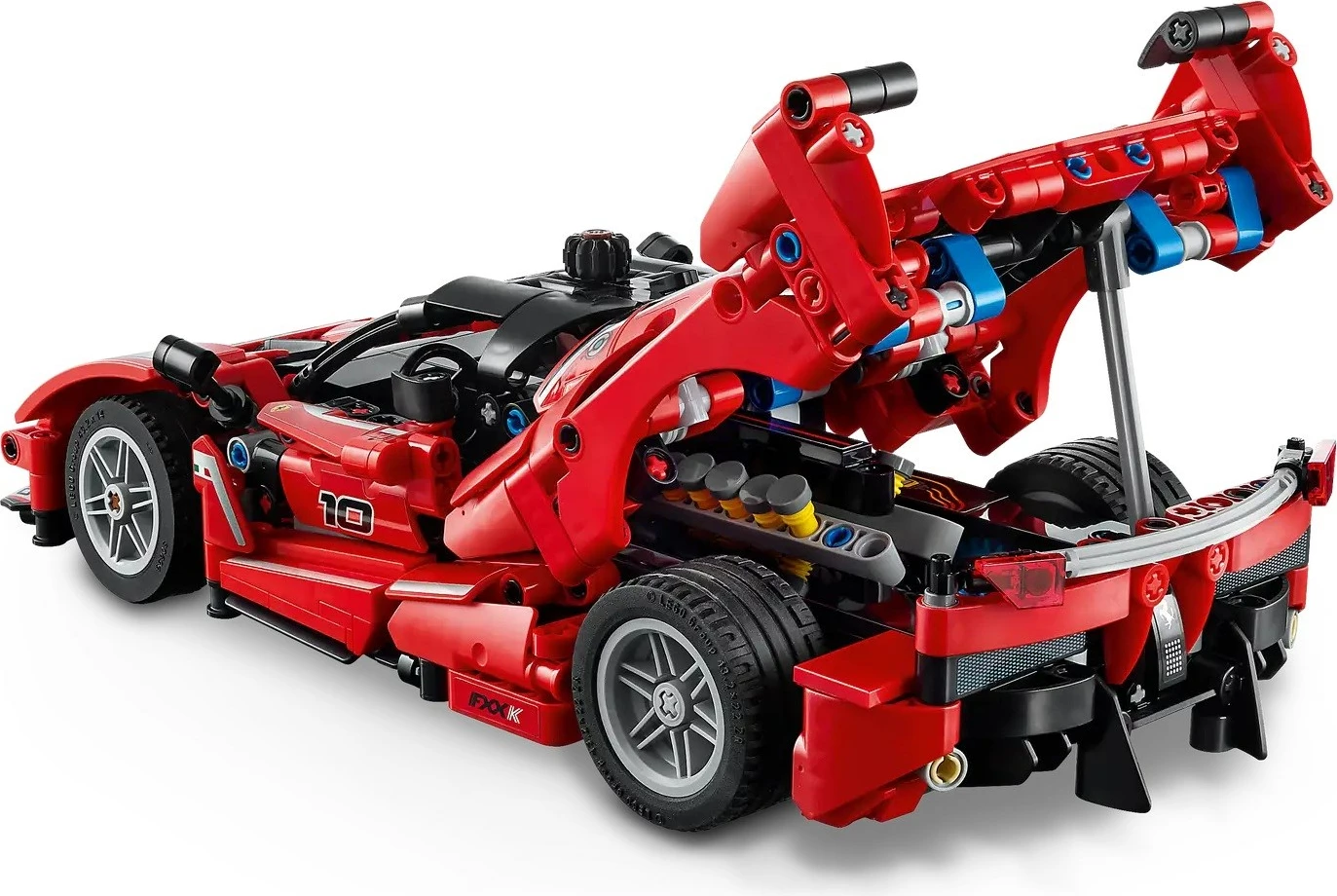 Detajiran model Ferrari FXX K, LEGO Technic 42212, 897 kosov, rdeč