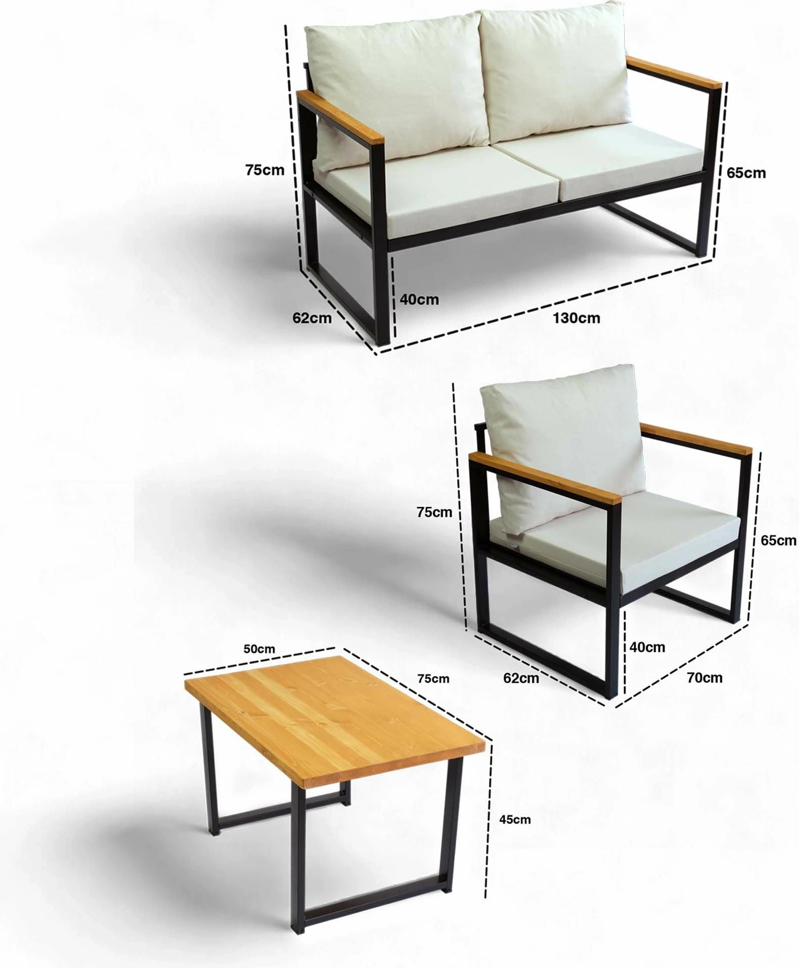 Vrtni lounge set Skye Decor, CPT5554-130