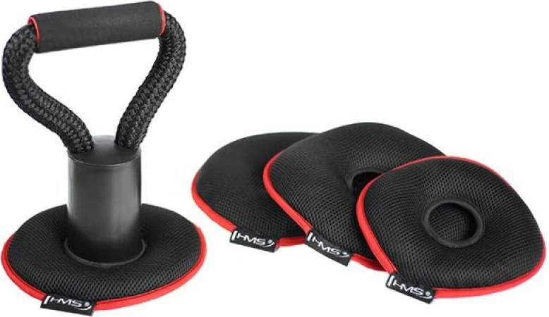 Mehki nastavljivi kettlebell za ženske in moške HMS, črno-rdeč
