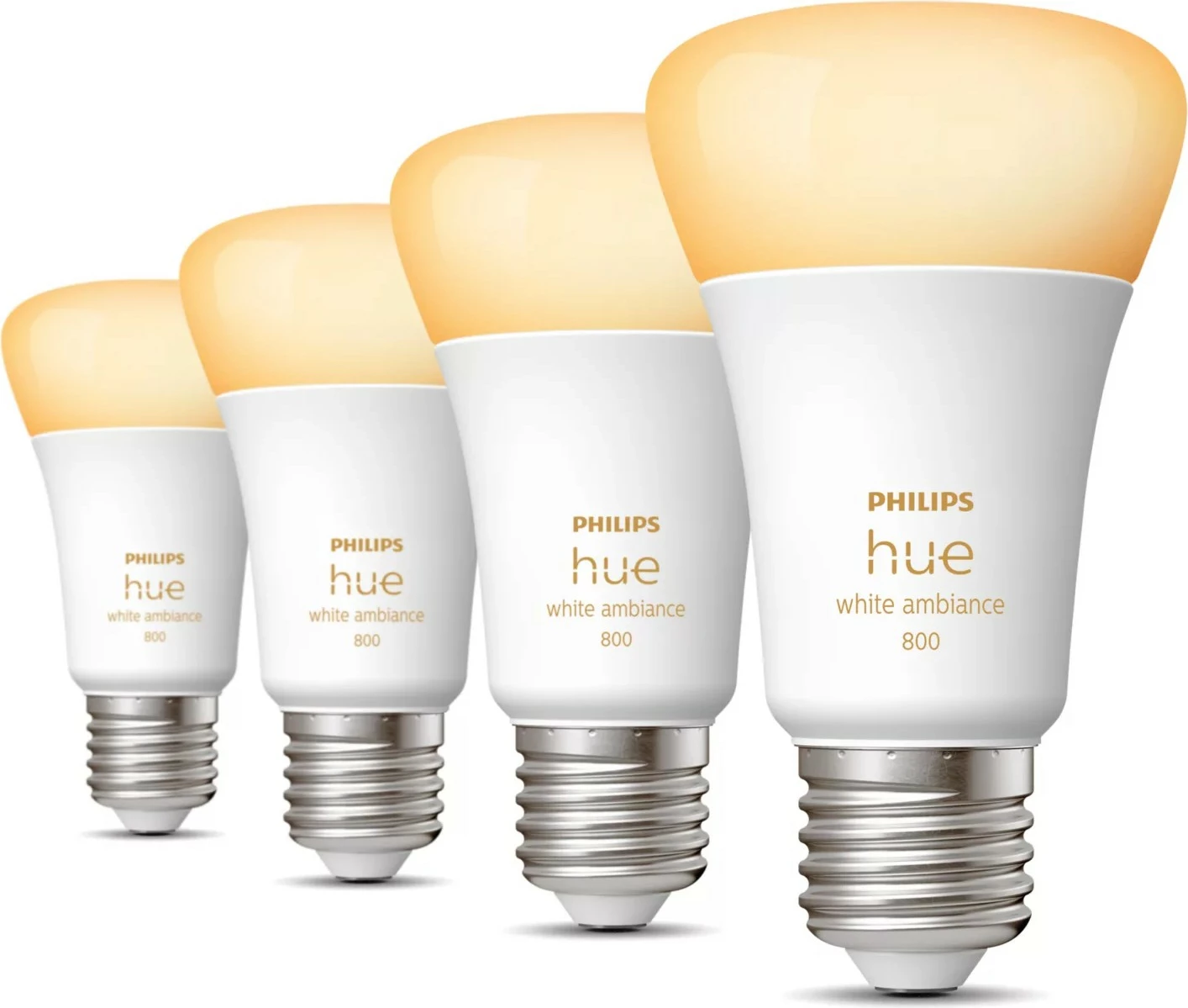 Pametna LED luč White ambience 4-pack E27, Philips Hue, Bluetooth/Zigbee, A60, bela