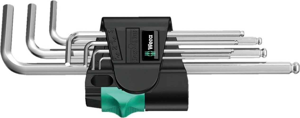 Set imbus ključev s profilom Hex-Plus, Wera 950/9, 9 kosov, s shranjevalno škatlo