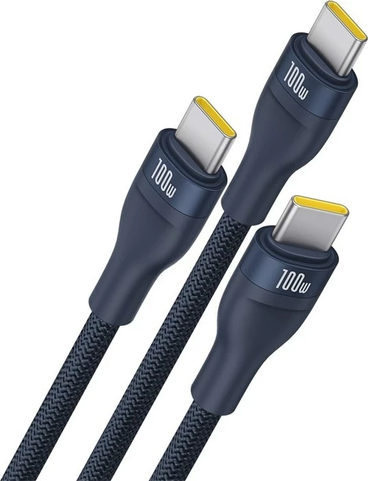 Kabel za hitro polnjenje Baseus Flash Series Type-C na C+C+C, 480 Mbps, 1,5 m, moder