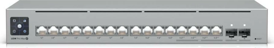 Menadžerski preklopnik Layer 3 z 16 porti, PoE, Ubiquiti USW-PRO-MAX-16-POE, bel