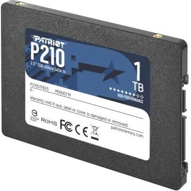 SSD, 1 TB, 2,5", SATA III, siv Patriot P210