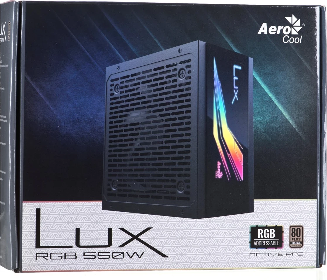Napajalnik Aerocool Lux RGB 550M, 550 W