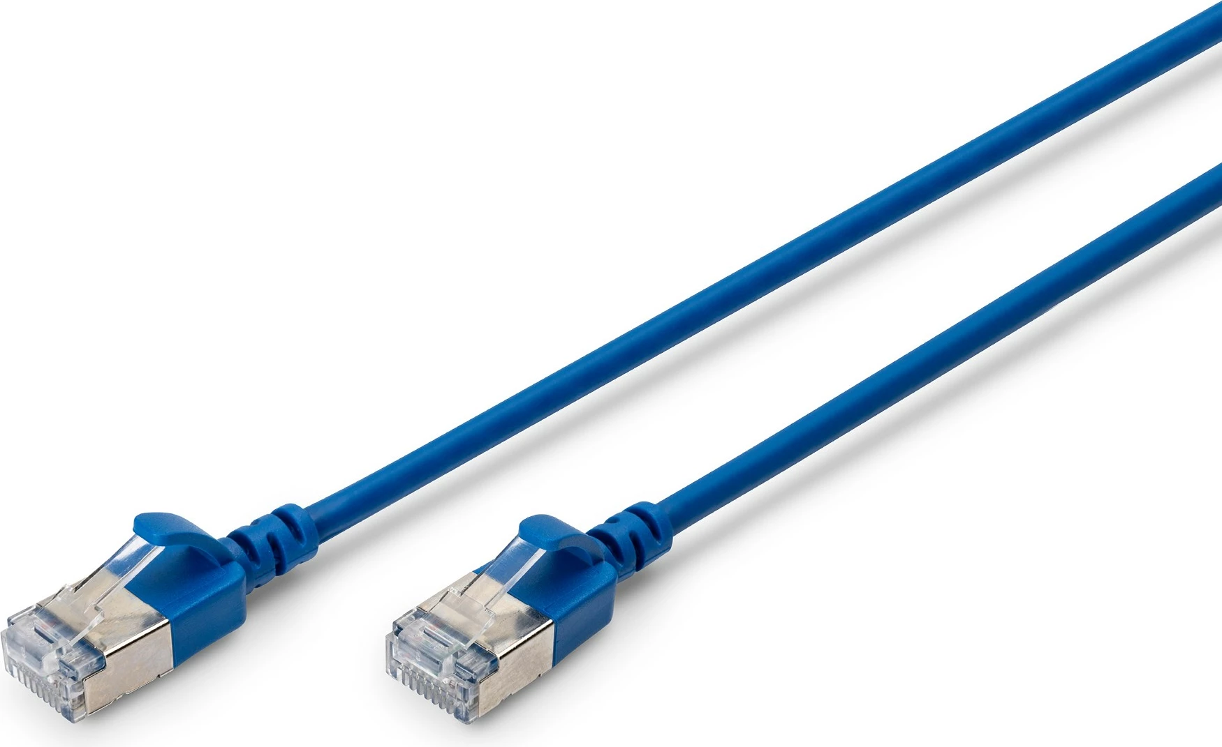 Slim omrežni kabel Cat 6A Digitus, 0,5 m, RJ-45, modra