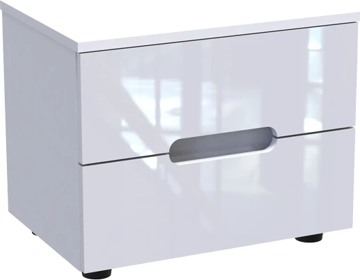Komoda iz MDF-a Afina, beli sijaj, 50x35x41 cm