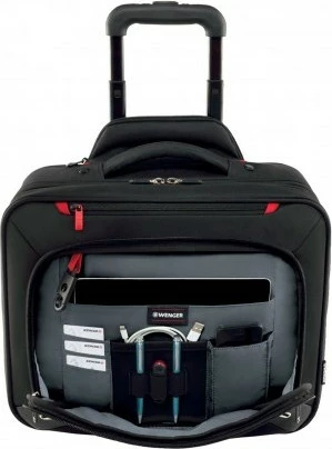 Trolley za prenosnik 16-palčni, z žepom za tablico, črn Wenger Transfer