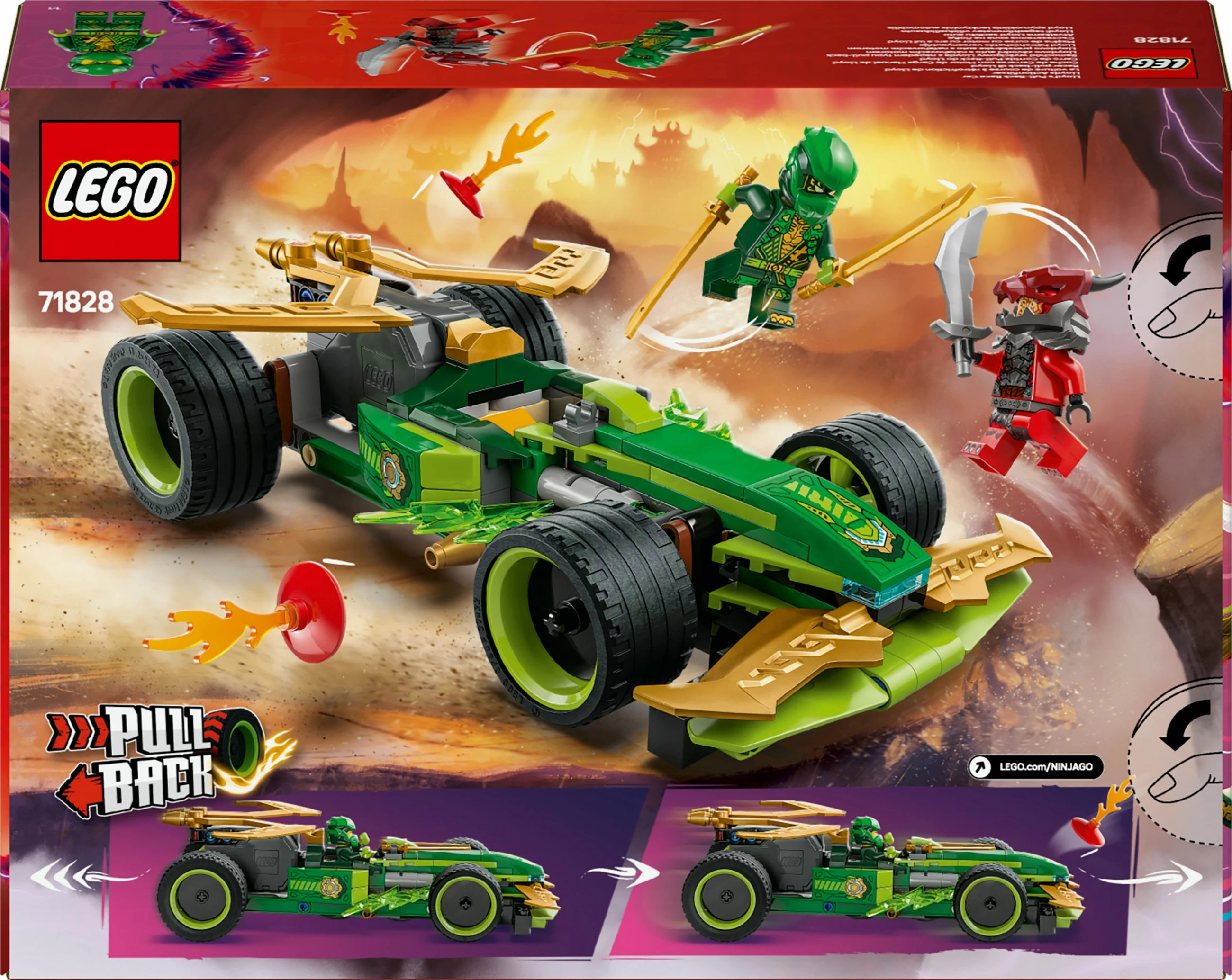 Gradbeni set LEGO Ninjago Lloyd’s Actionflitzer 71828, 181 kosov, večbarven