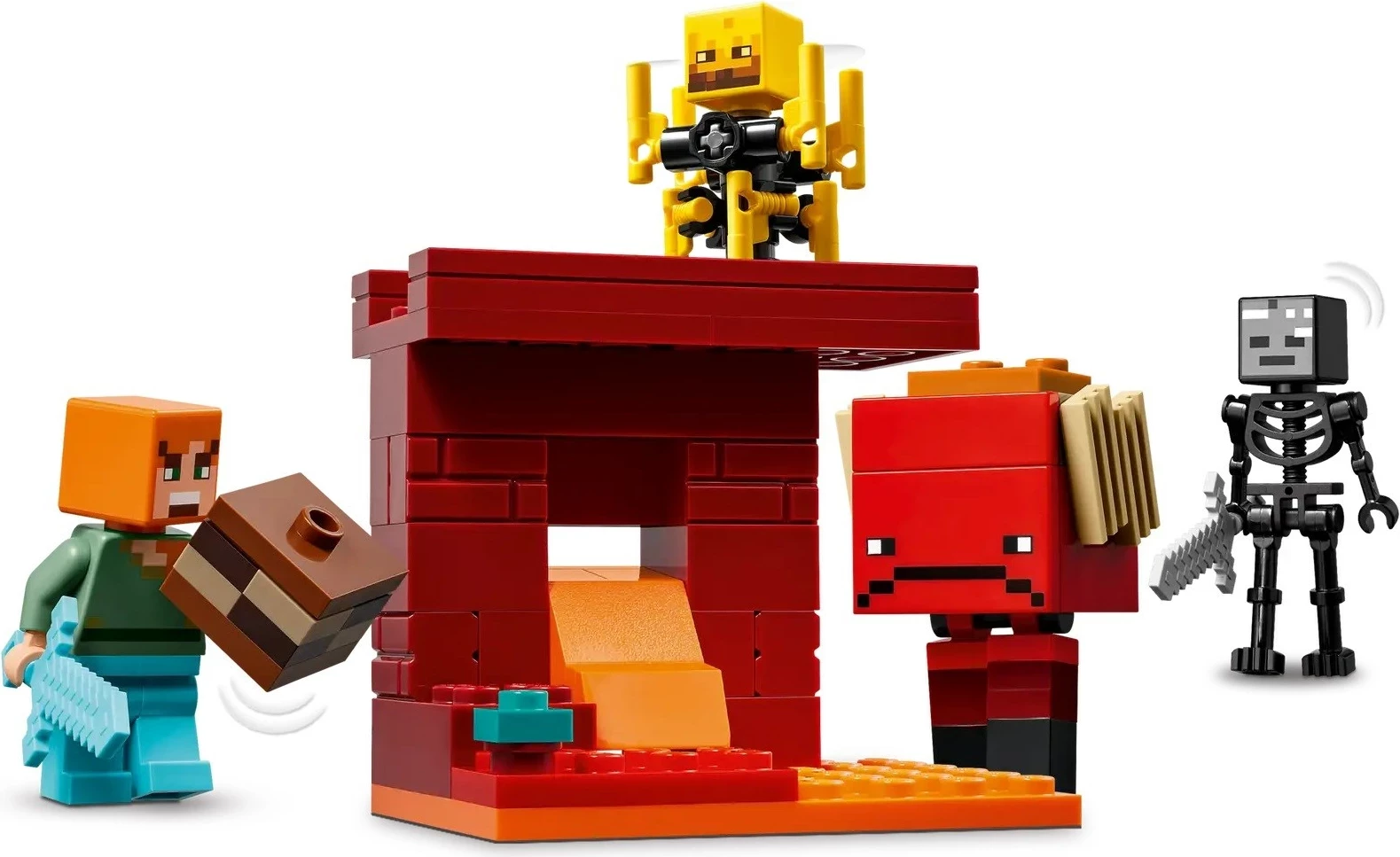 Igralni komplet Minecraft, LEGO 21266 The Nether Lava Battle