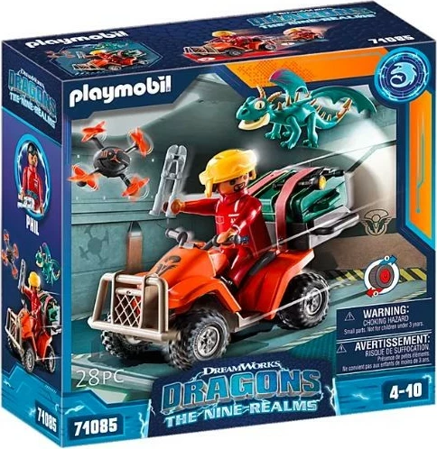 Komplet igrač Playmobil Dragons: The Nine Realms Icaris Quad & Phil 71085, 28 delov