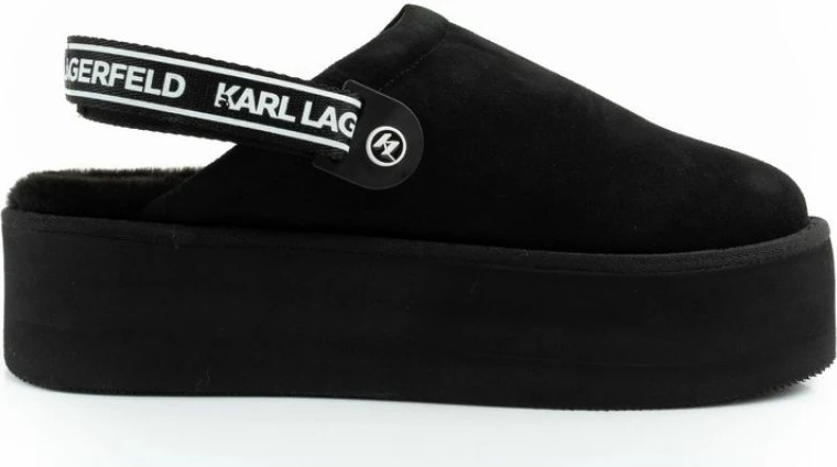 Platformne škornji za ženske Karl Lagerfeld, črni