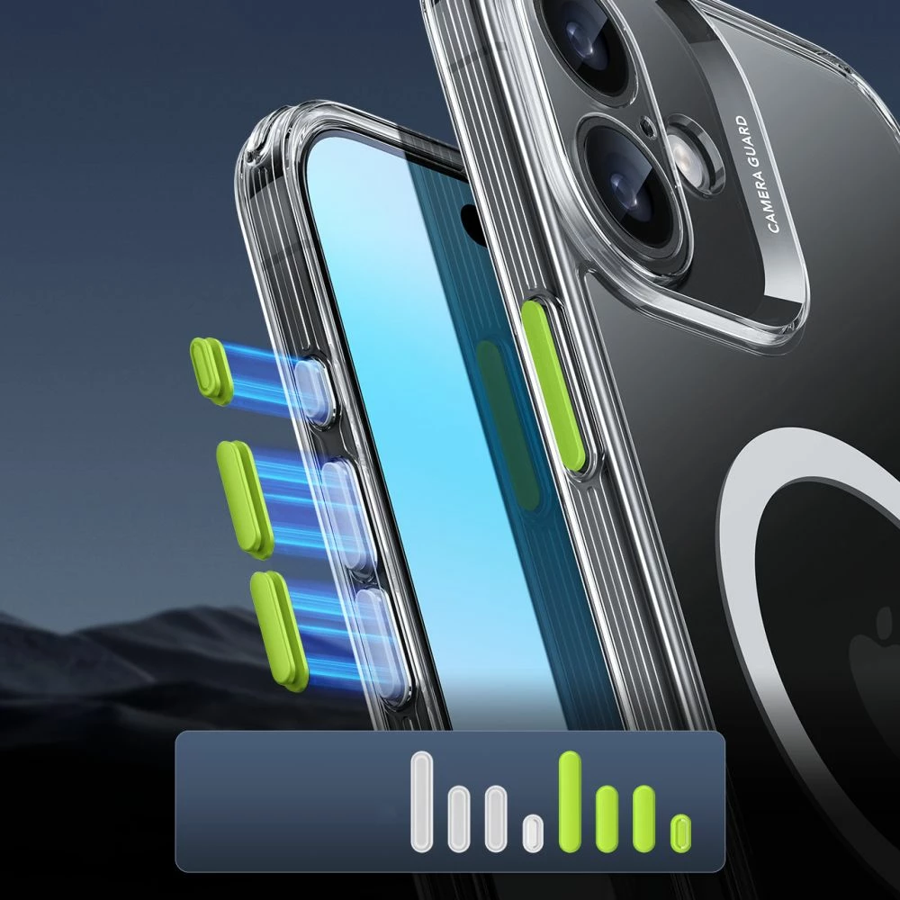 Prozoren zaščitni komplet HaloLock za iPhone 16, ESR Classic Pro, z MagSafe in zaščitnim steklom