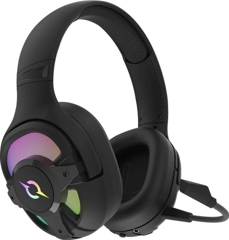 Brezžične in žične igralne slušalke AQIRYS ARA, črne