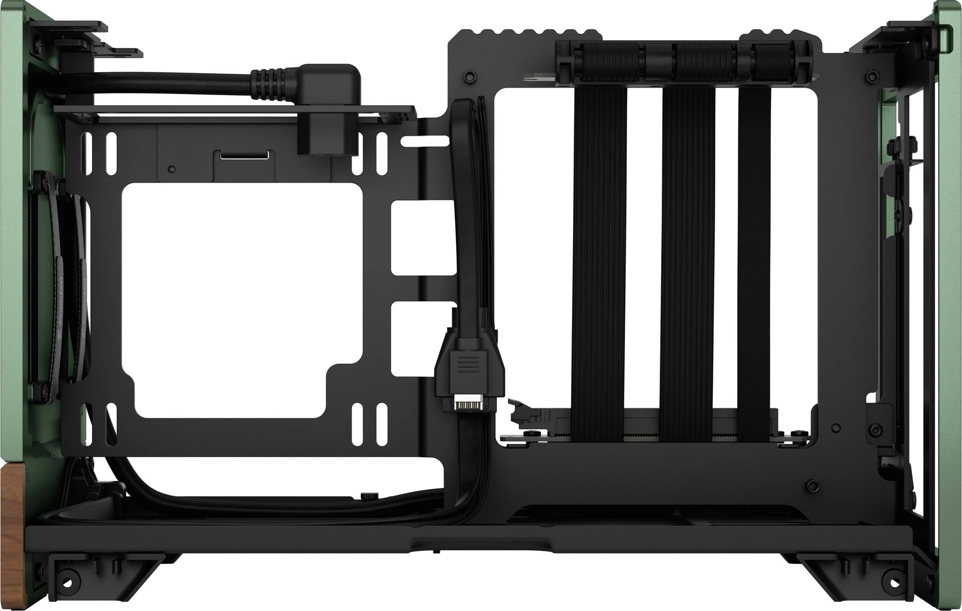 Računalniško ohišje Terra Mini-ITX, alumin, oreh, zelen, Fractal Design