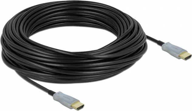 Aktivni optični HDMI kabel DeLOCK 25 m, 4K 60 Hz, črn