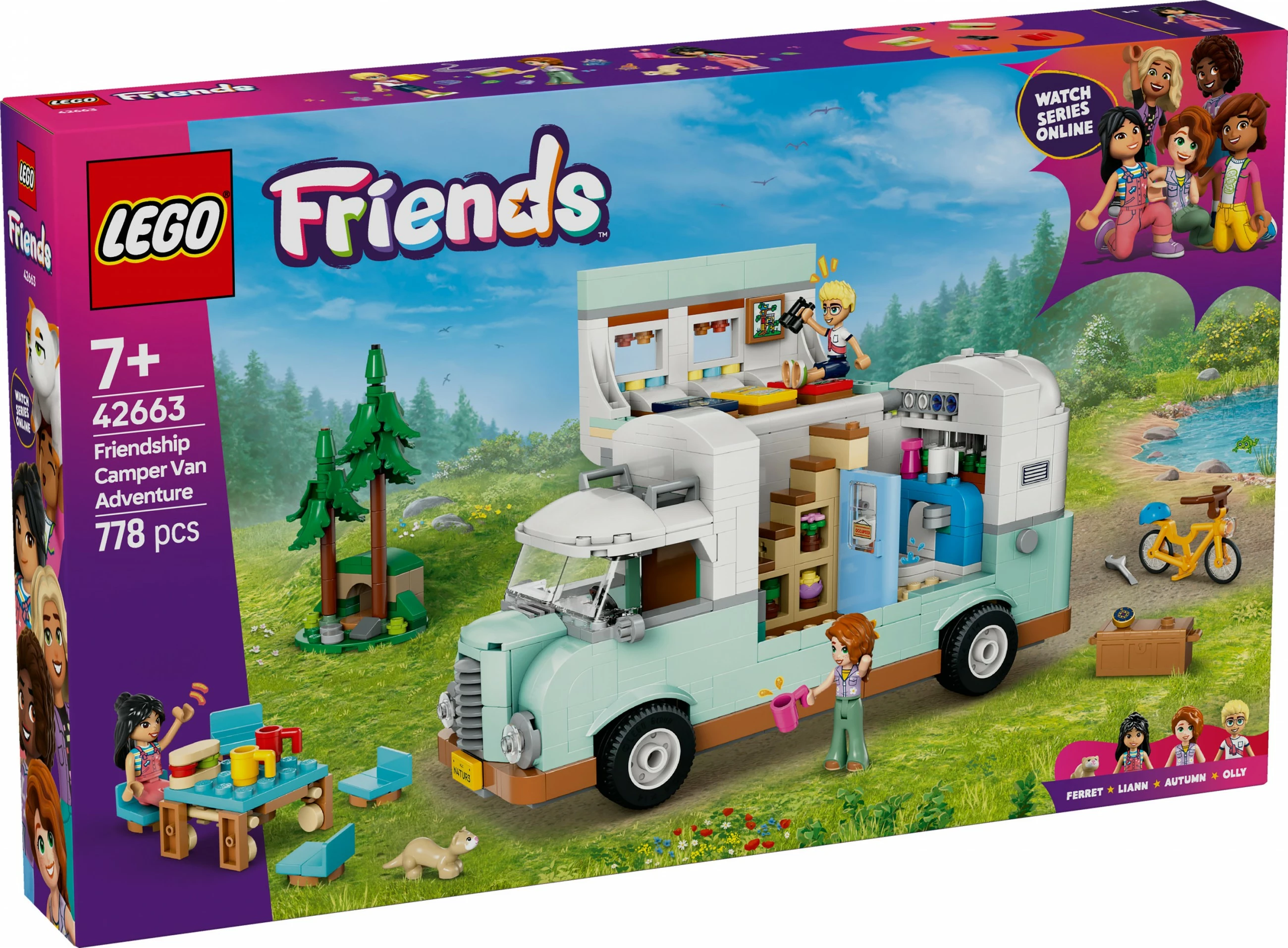 Set za gradnjo avtodoma LEGO Friends 42663, 778 delov, večbarven